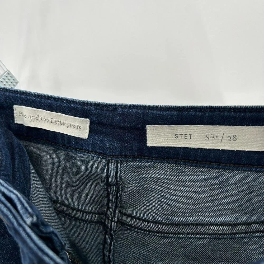 ANTHROPOLOGIE Pilcro & The Letterpress Stet Stretch Denim Jean Shorts Size 28 - Picture 4 of 5